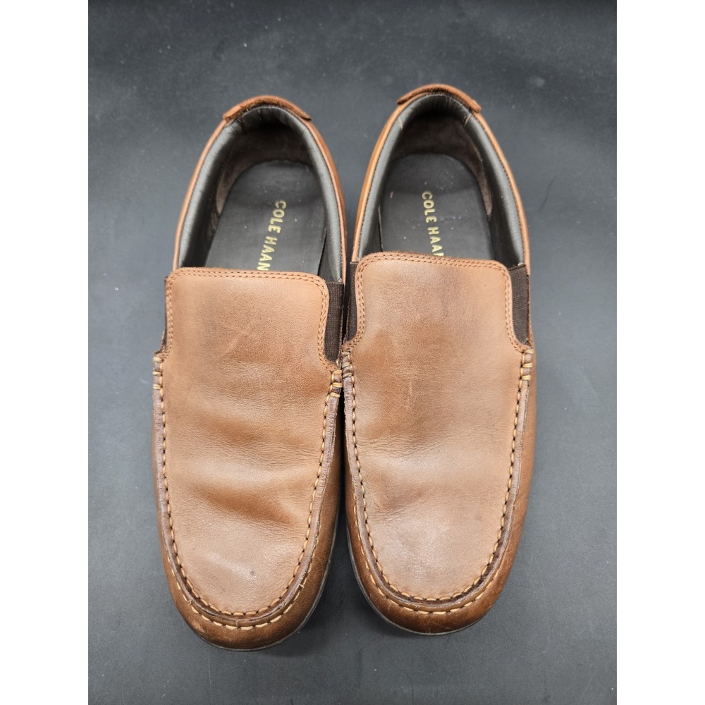 Cole Haan Tucker Venetian Men Leather Slip On Loafer Tan Brown C25768 Size 9